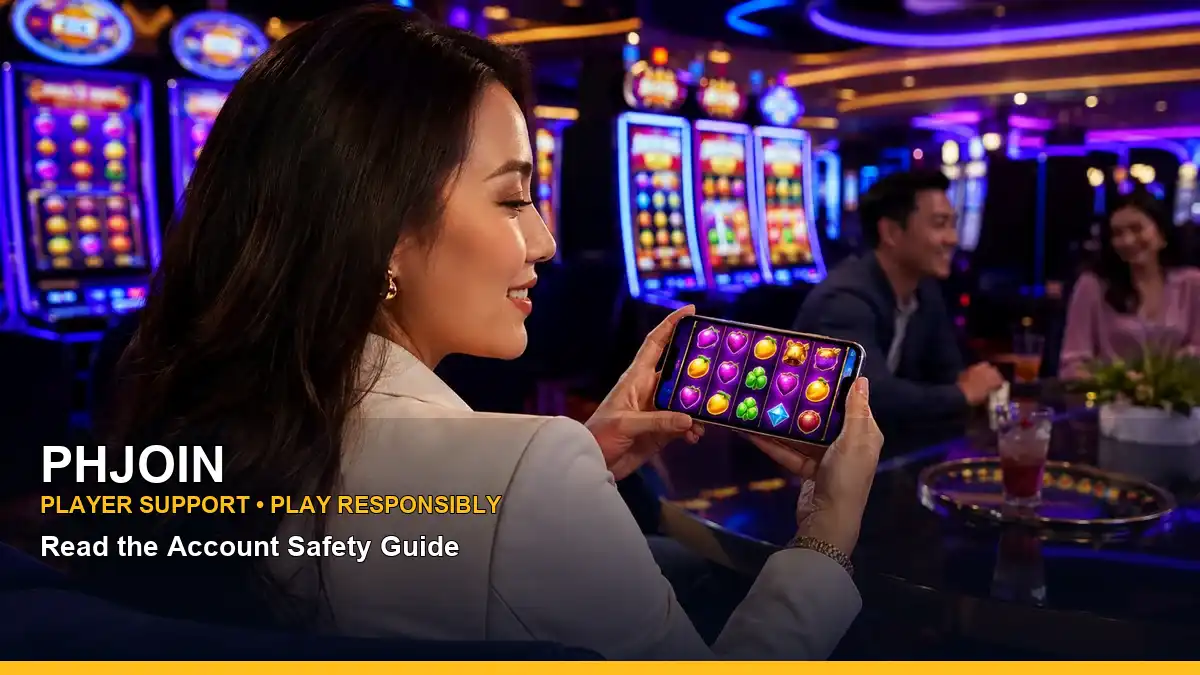 PHJOIN high roller information for Philippine users, including account access, casino games, mobile play, and responsible gaming guidance