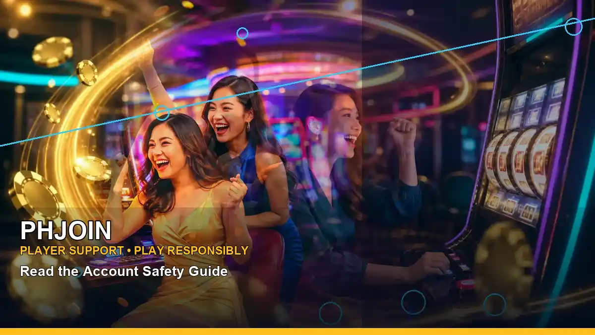 PHJOIN Ocean Lord information for Philippine users with a diagonal two-panel online slot visual